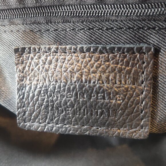 Genuine Charlie Leather “Adeluccina”  Black Leather with Fur Handbag-NWT - Picture 8 of 14